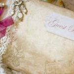 Wedding Guest Book - Vintage Shabby Chic, Custom